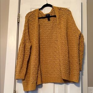 Daytrip Buckle Elegant Mustard Open-Knit Cardigan